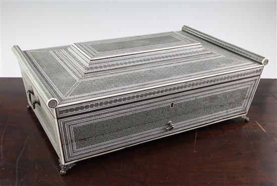 A 19th century Anglo Indian sadeli work box, 18.25in.